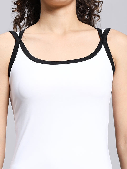 Sculpting Contrast top - Buttermilk