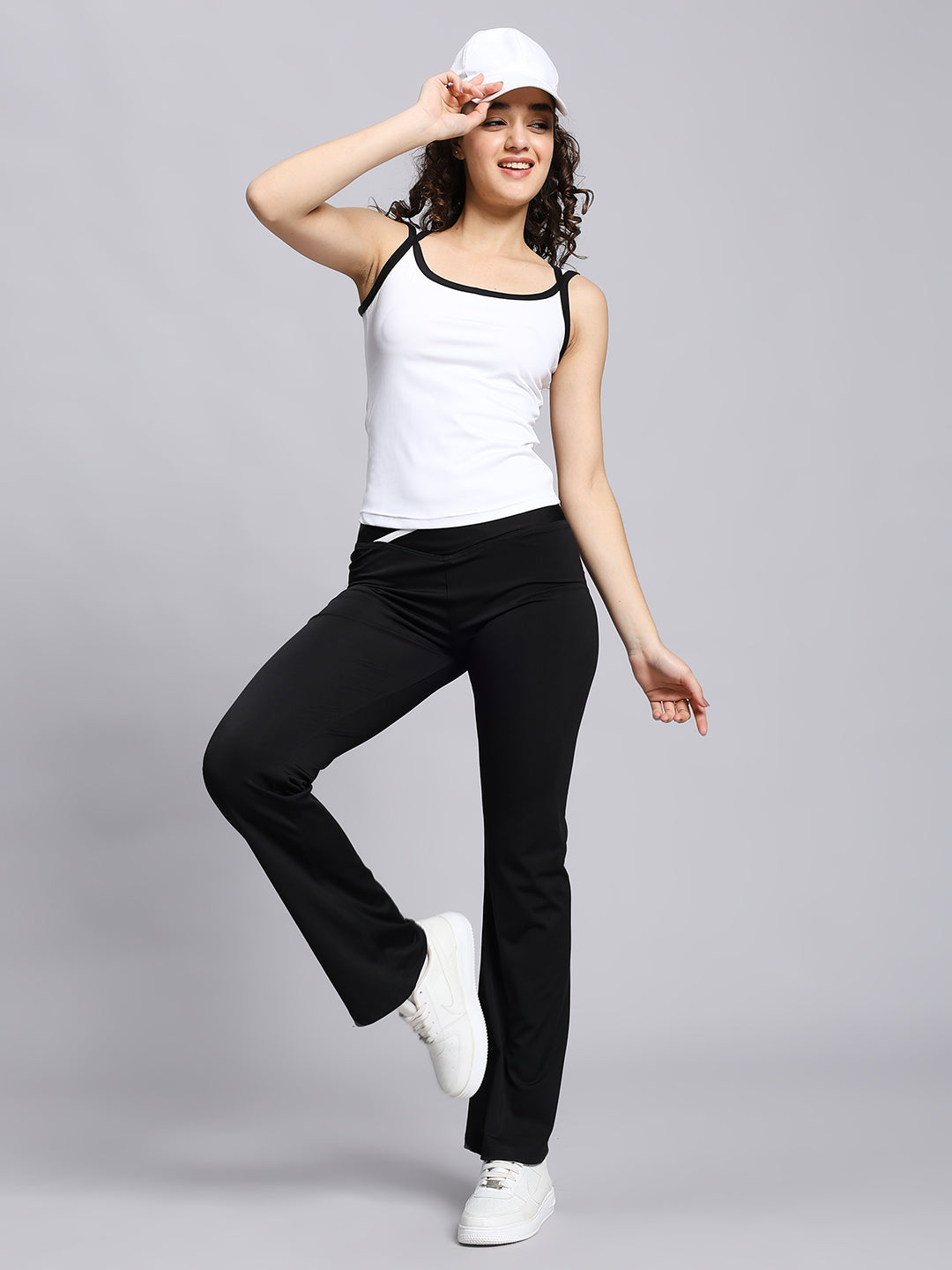 Sculpting Contrast top - Buttermilk